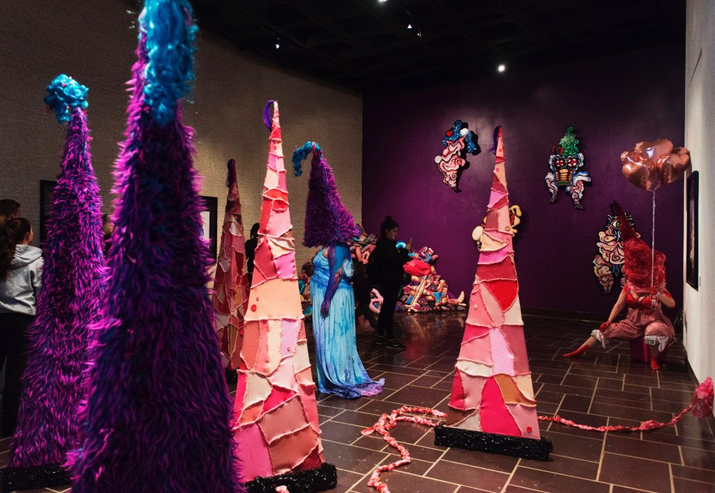Kaitlyn Hunter: Over Sized Load, Installation view, Paul Mesaros Gallery, West Virginia University, Morgantown, 2016, photo by Lindsay Jordan.